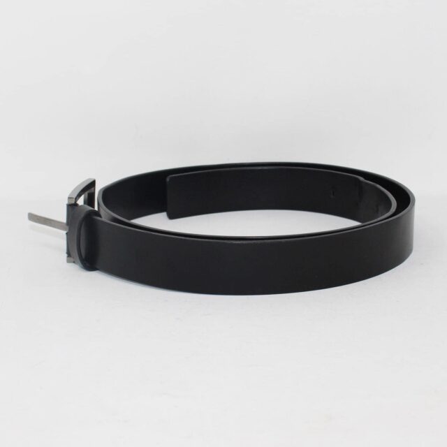 GUCCI 39143 Black Leather Belt c