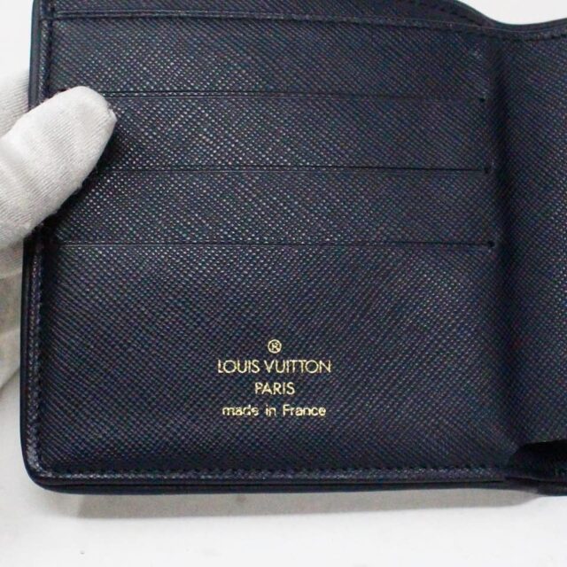 LOUIS VUITTON 36217 Monogram Mini Lin Blue Wallet h
