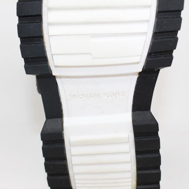 MICHAEL KORS 39236 Black White Elastic Fabric Leather US 6.5 EU 36.5 j