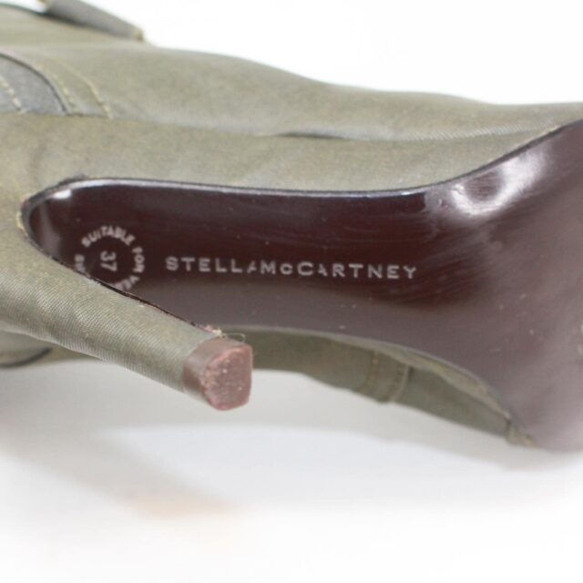 STELLA McCARTNEY 39105 Green Waterproof Fabric Long Boots US 7 EU 37 h