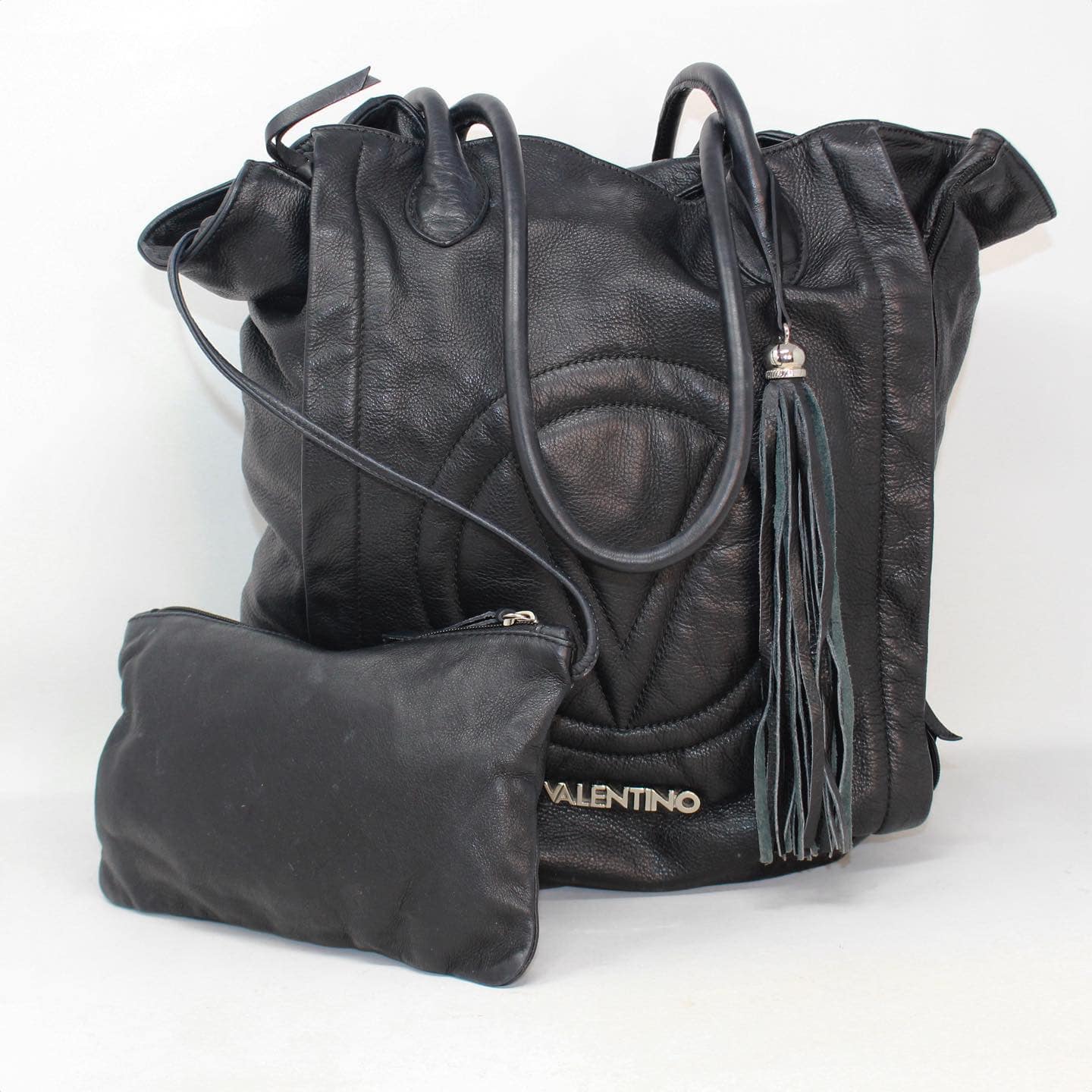 MARIO VALENTINO #39181 Black Leather Tote Bag – ALL YOUR BLISS