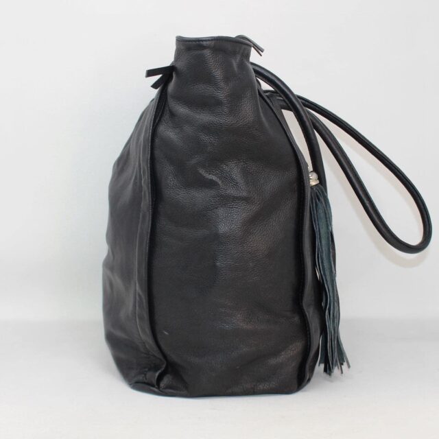 VALENTINO 39181 Black Leather Tote Bag d
