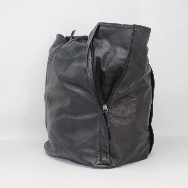 VALENTINO 39181 Black Leather Tote Bag e