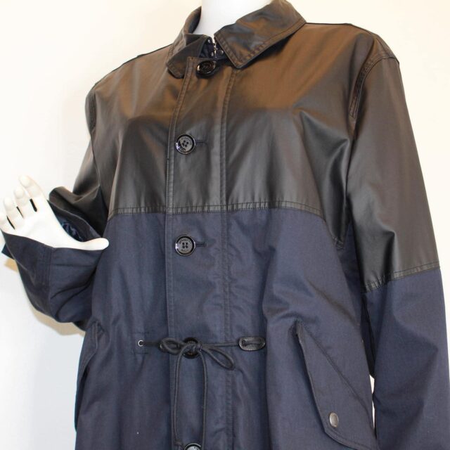 BURBERRY 39556 Black Navy Blue Cotton Jacket Size XL b