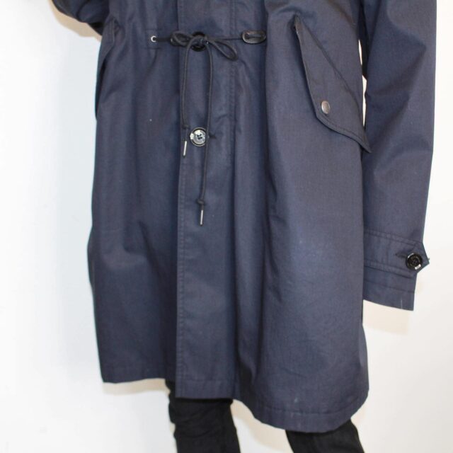 BURBERRY 39556 Black Navy Blue Cotton Jacket Size XL c