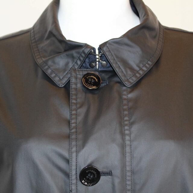 BURBERRY 39556 Black Navy Blue Cotton Jacket Size XL d