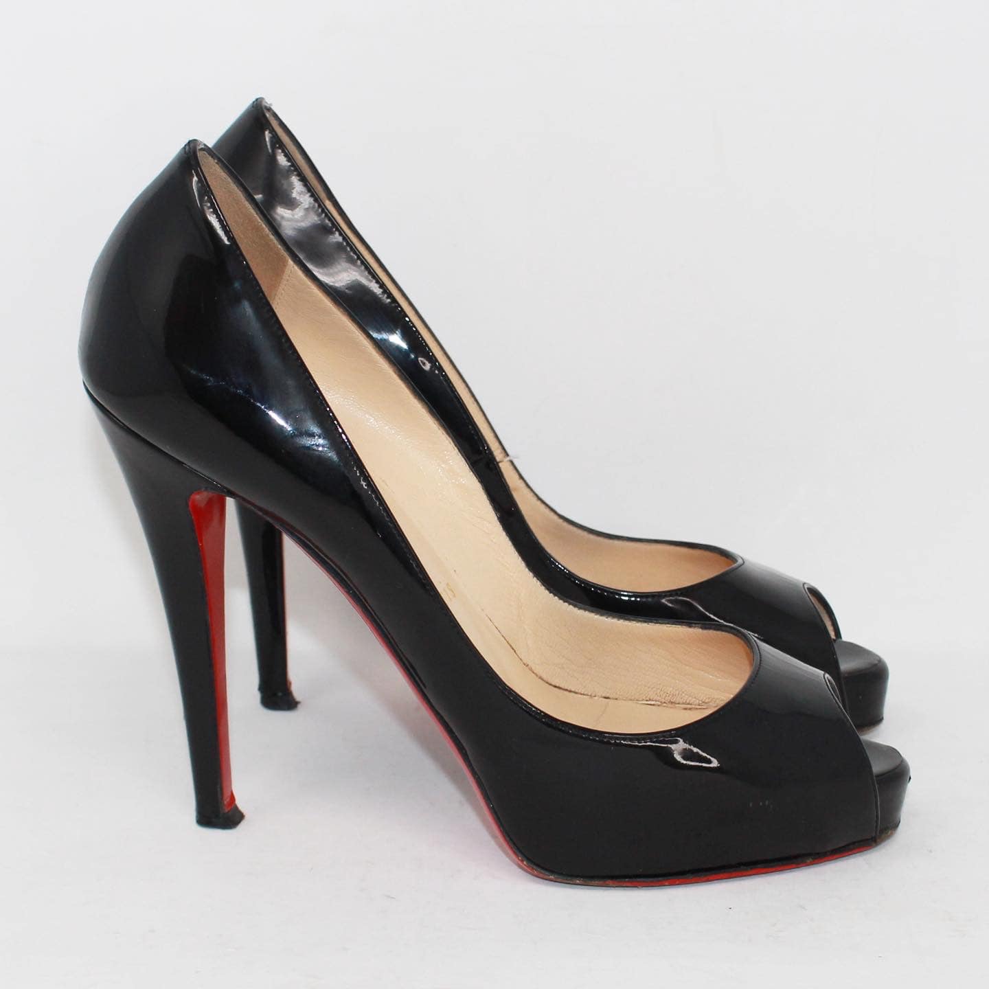 Christian Louboutin Pre-owned Women's Leather Wedges - Black - EU 37