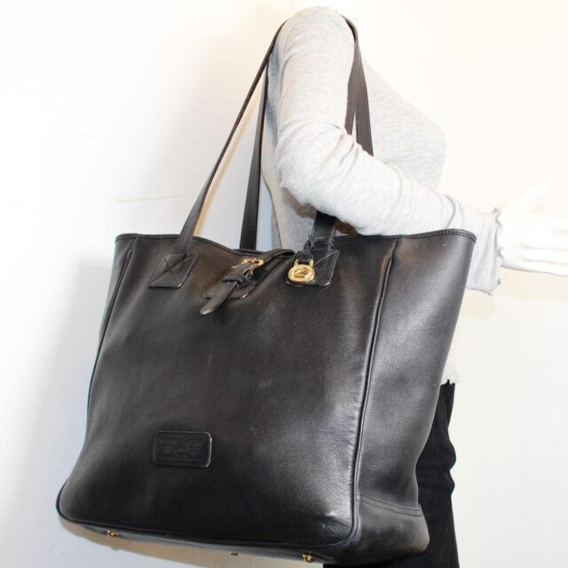 DOONEY BOURKE 39809 Black Leather Tote Bag i