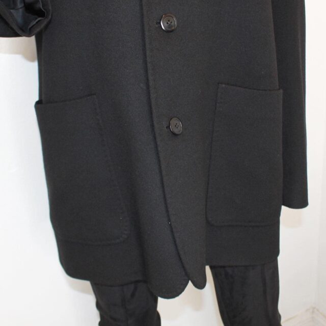 ERMENEGILDO ZEGNA 39555 Black Cashmere Coat Size XL c