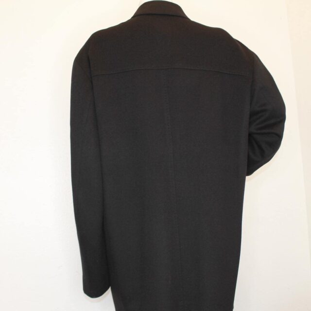 ERMENEGILDO ZEGNA 39555 Black Cashmere Coat Size XL f