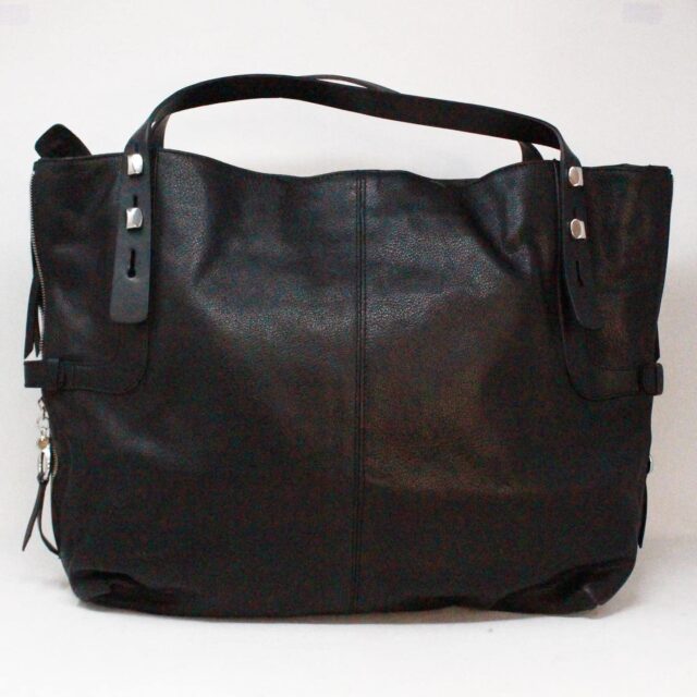 FRANCESCO BIASIA 39539 Large Black Leather Satchel Bag