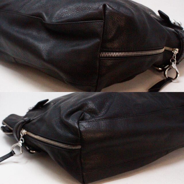 FRANCESCO BIASIA 39539 Large Black Leather Satchel Bag d