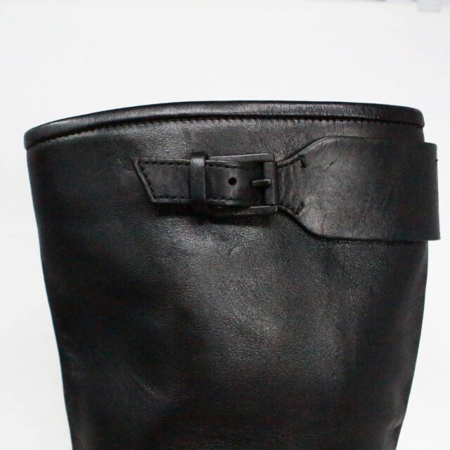 GUCCI 40013 Black Leather Kitten Heel Boots US 7.5 EU 37.5 f