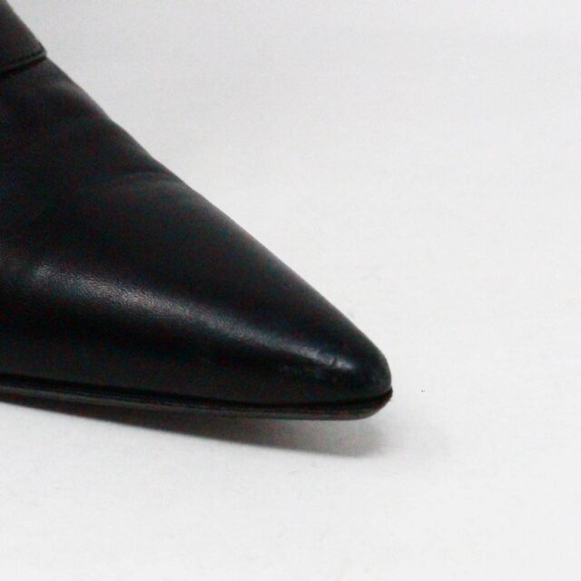 GUCCI 40013 Black Leather Kitten Heel Boots US 7.5 EU 37.5 h