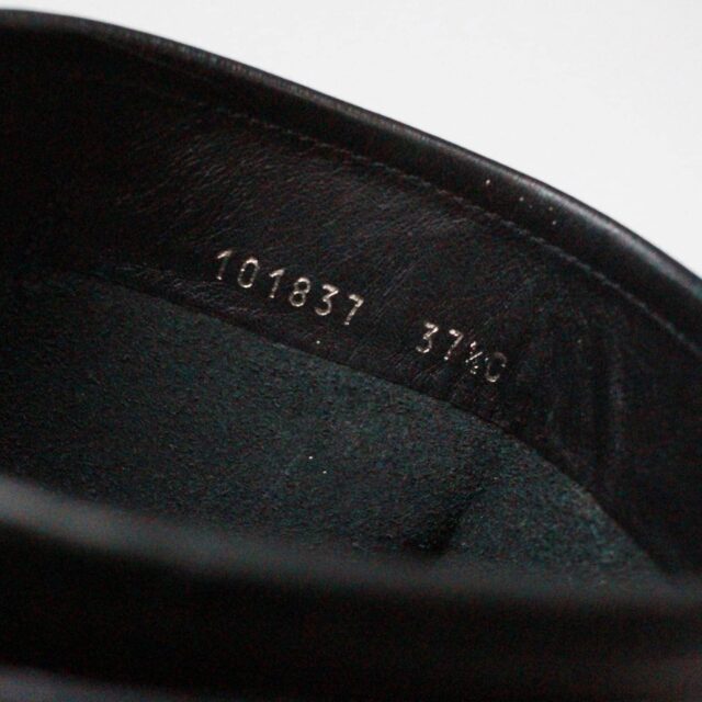 GUCCI 40013 Black Leather Kitten Heel Boots US 7.5 EU 37.5 j