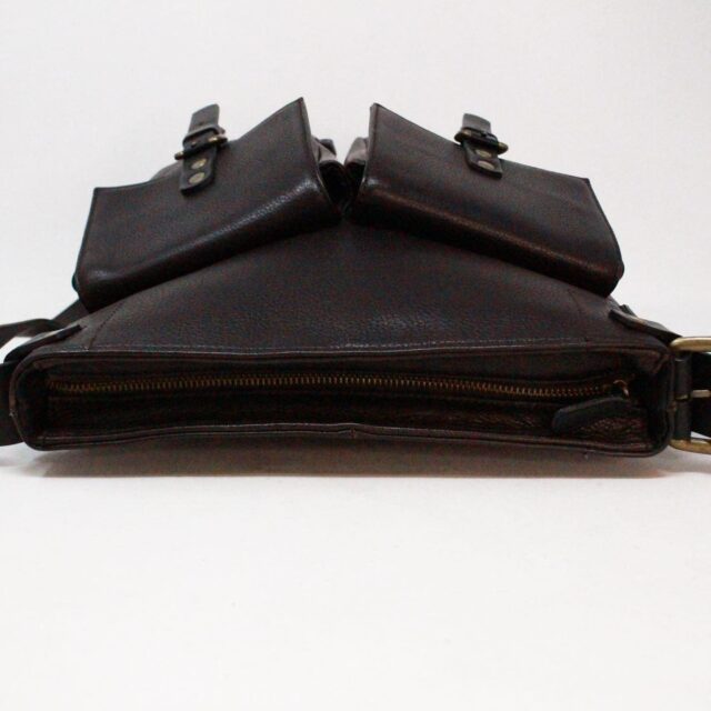 HYPE 39573 Brown Leather Messenger Bag c