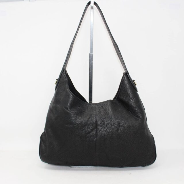 KARL LAGERFELD 29875 Black Leather Fabric Shoulder Bag b