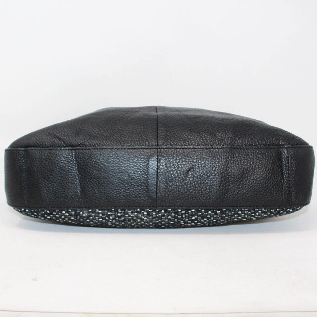 KARL LAGERFELD 29875 Black Leather Fabric Shoulder Bag h