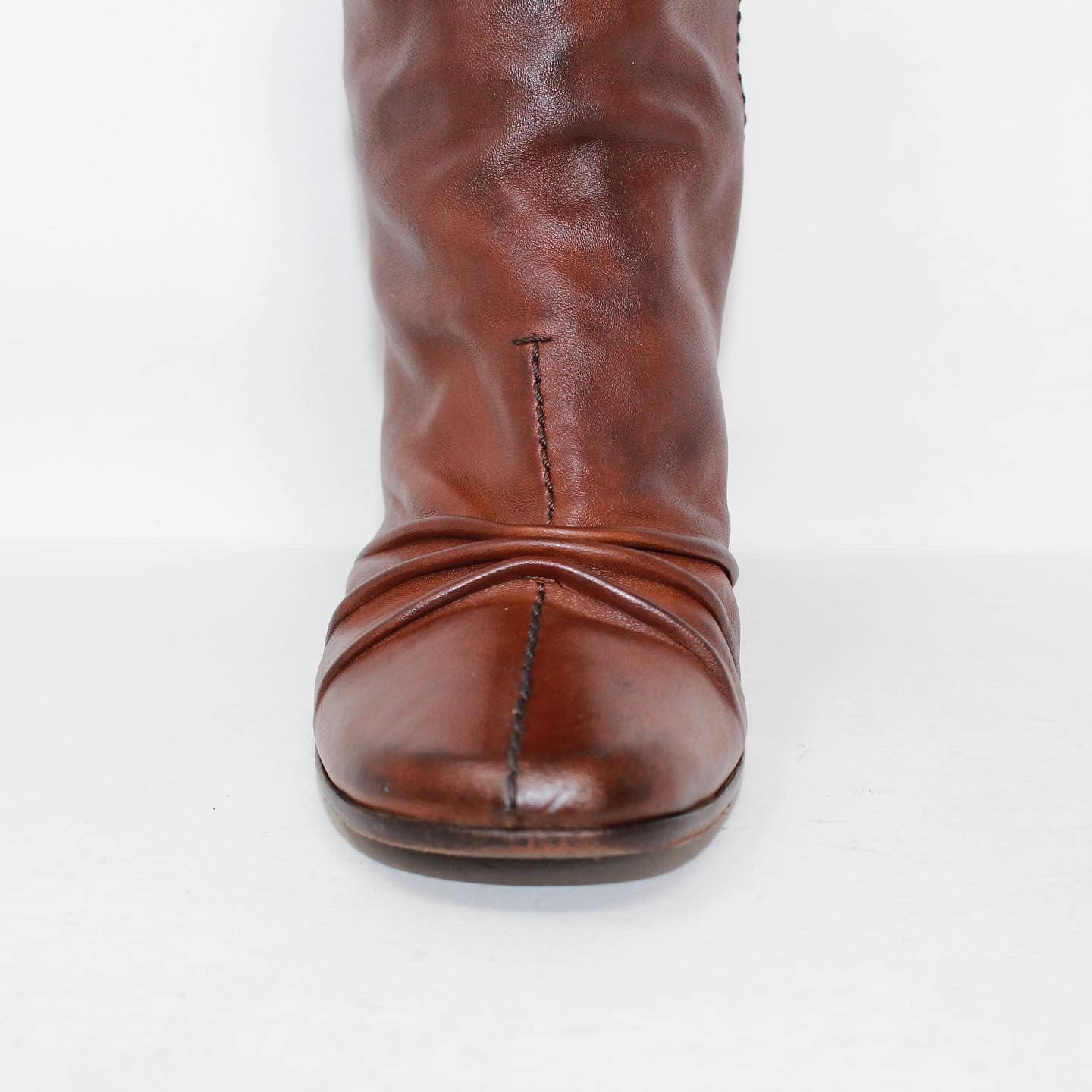 Leather riding boots Louis Vuitton Brown size 37.5 EU in Leather