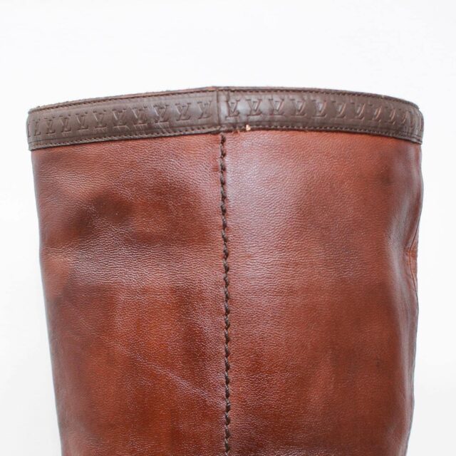 LOUIS VUITTON 39994 Vintage Brown Leather Heeled Boots US 5.5 EU 35.5 g