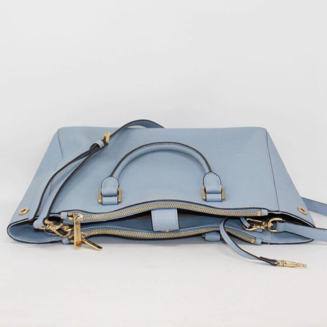 MICHAEL KORS 39965 Sky Blue Color Leather Crossbody Bag f