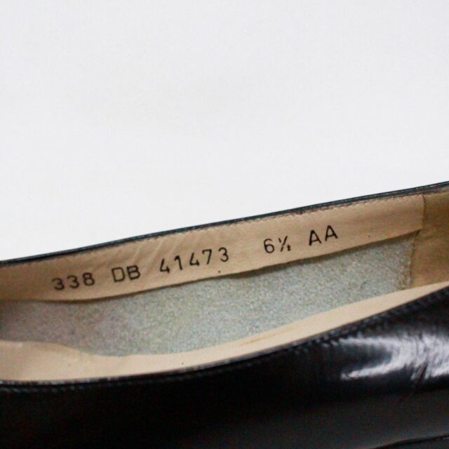 SALVATORE FERRAGAMO 39655 Black Patent Leather Flats US 6.5 EU 36.5 h