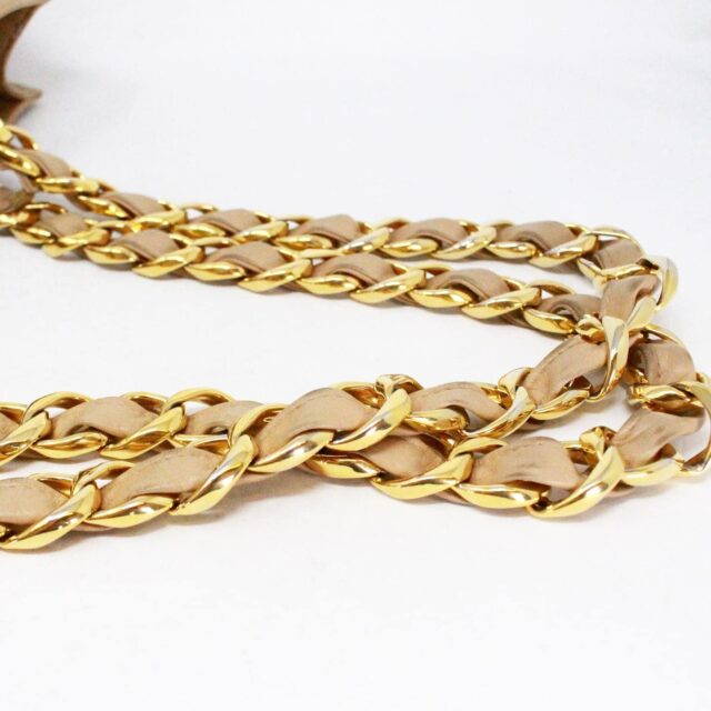 CHANEL Jumbo Gold Chain Beige Lambskin Shopper Tote Bag item 39126 8