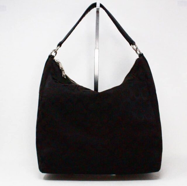COACH Black Canvas signature Shoulder Bag with Wallet item 40393 2