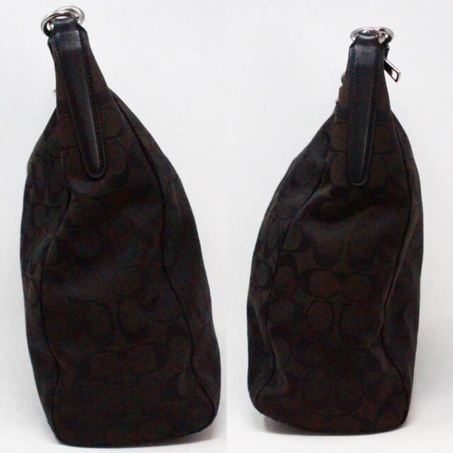 COACH Black Canvas signature Shoulder Bag with Wallet item 40393 3