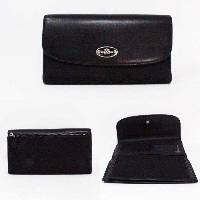 COACH Black Canvas signature Shoulder Bag with Wallet item 40393 9