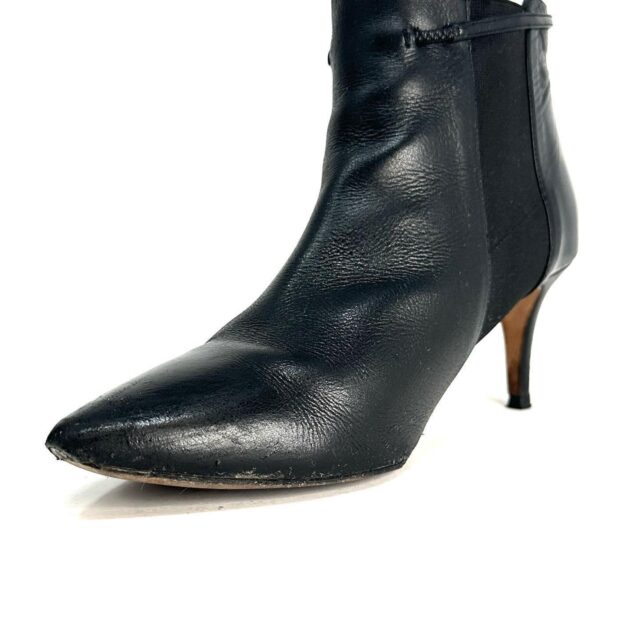 Carolina Herrera Black Leather Short Boots 9 US 39 EU item 40362 f