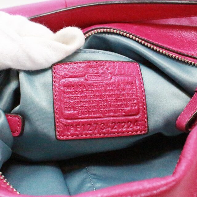 Coach Hot Pink Leather Handbag item 40481 5