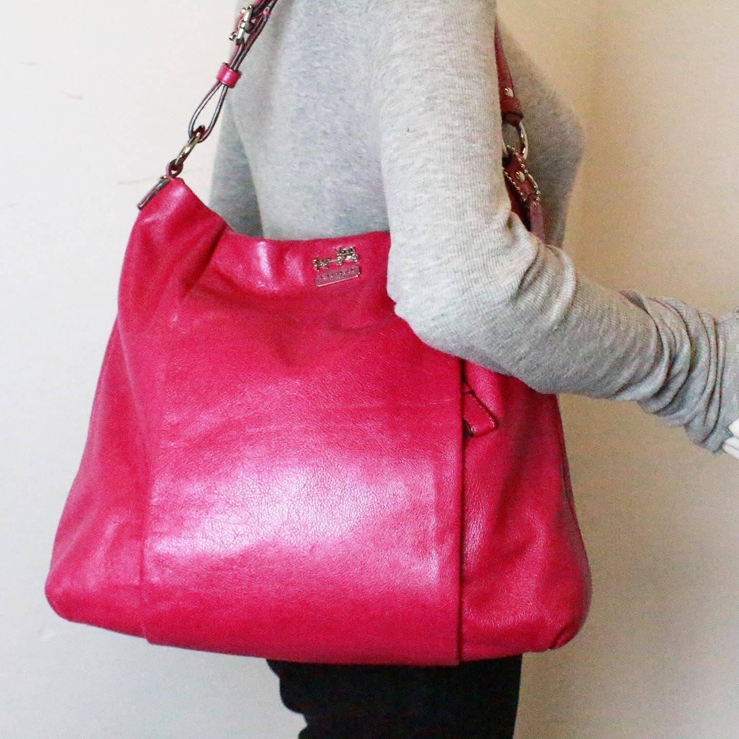 Coach Hot Pink Leather Handbag item 40481 8