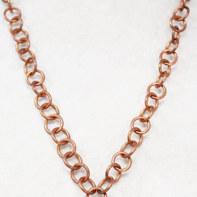 ETRO MILANO 40148 Copper Link Stone Necklace c