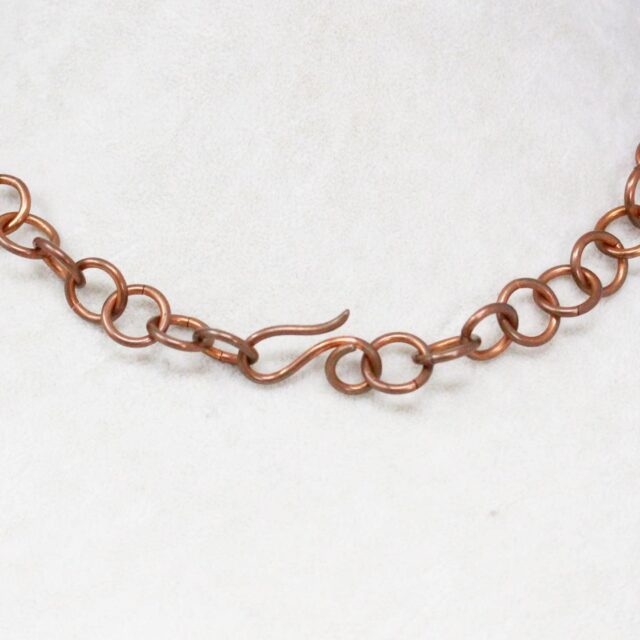 ETRO MILANO 40148 Copper Link Stone Necklace e