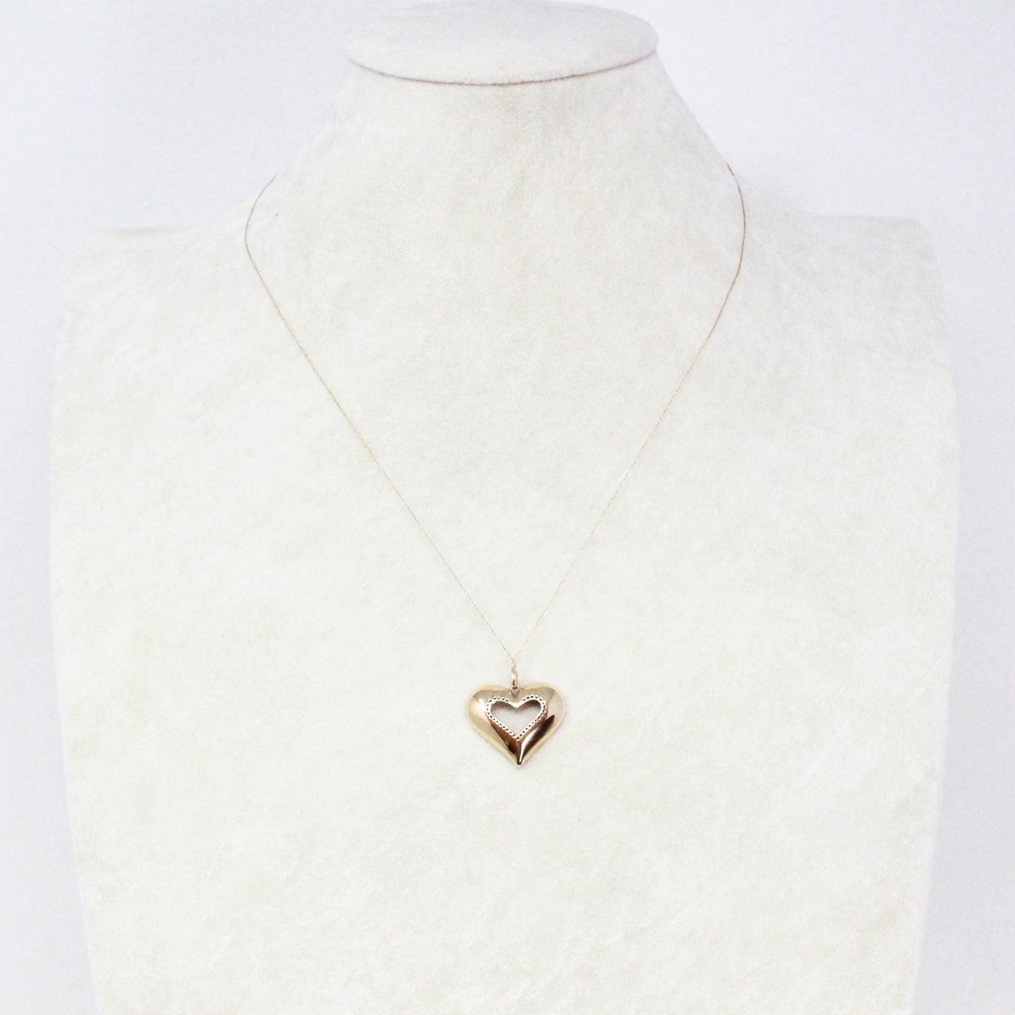FINE JEWELRY 40300 Gold Chain with Diamond Heart Pendant Necklace 2