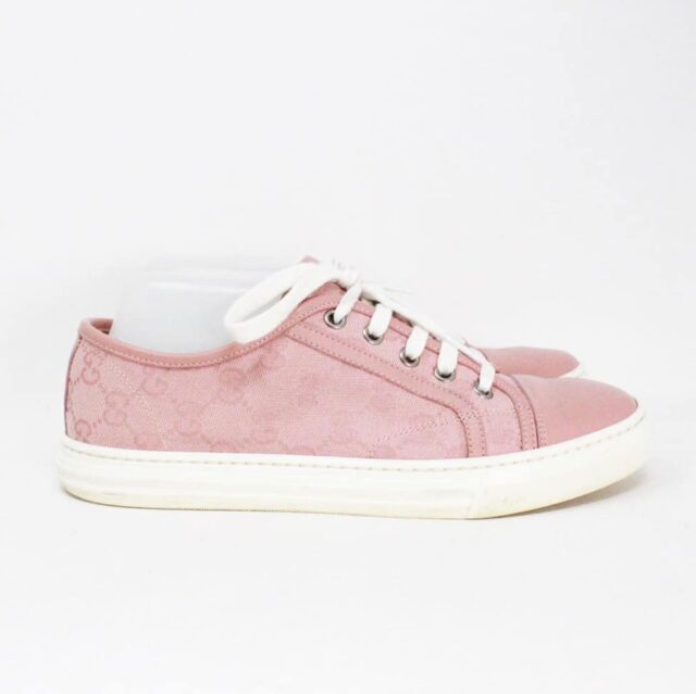 GUCCI 40287 Pink GG Canvas Sneakers US 8 EU 38 2