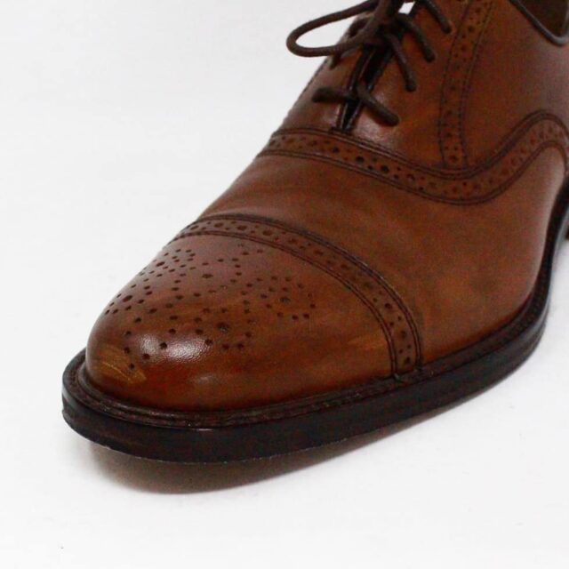 JOHNSON MURPHY 40283 Brown Leather Conard Cap Toe Oxford Mens Shoes US 9.5 EU 39.5 5
