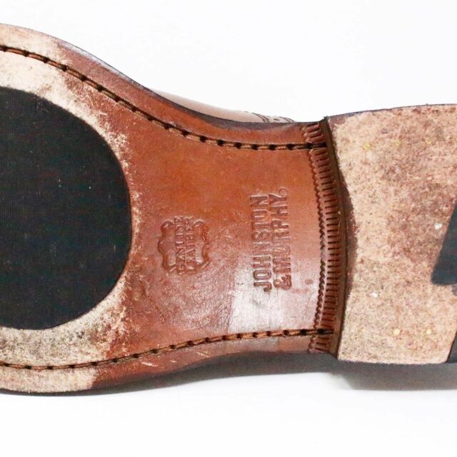 JOHNSON MURPHY 40283 Brown Leather Conard Cap Toe Oxford Mens Shoes US 9.5 EU 39.5 7