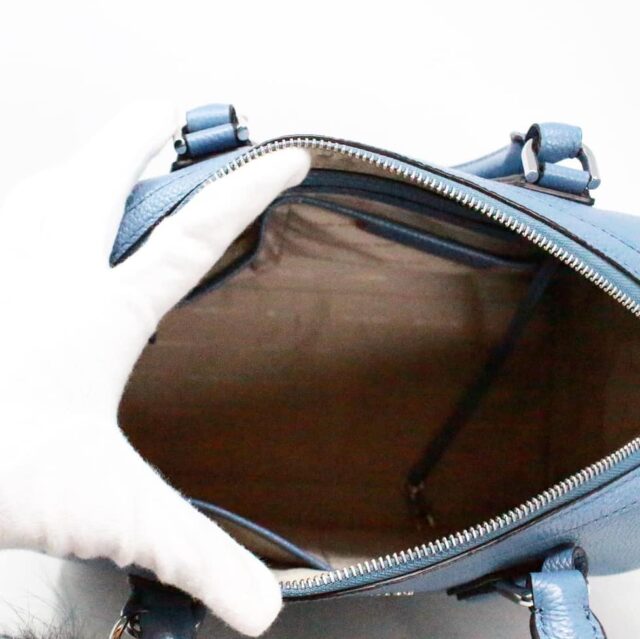 MICHAEL KORS 40188 Mercer Medium Blue Leather Duffle Bag with Matching Wallet 5