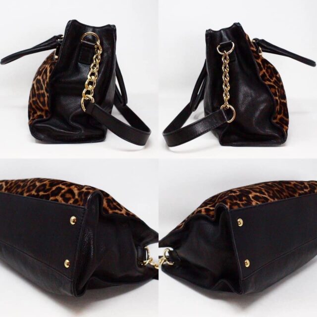 MICHAEL KORS 40299 Hamilton Leopard Leather Handbag 3
