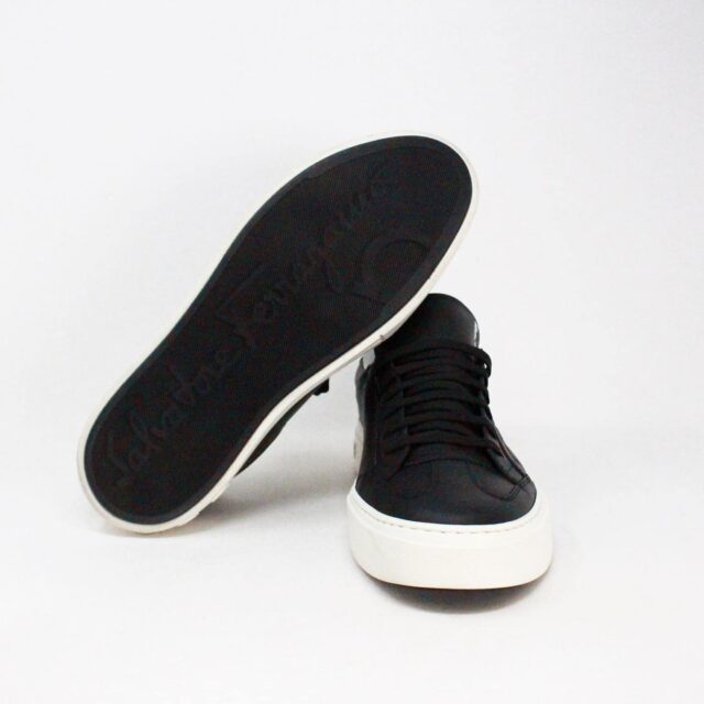 SALVATORE FERRAGAMO Black Leather Mens Sneakers item 40377 4