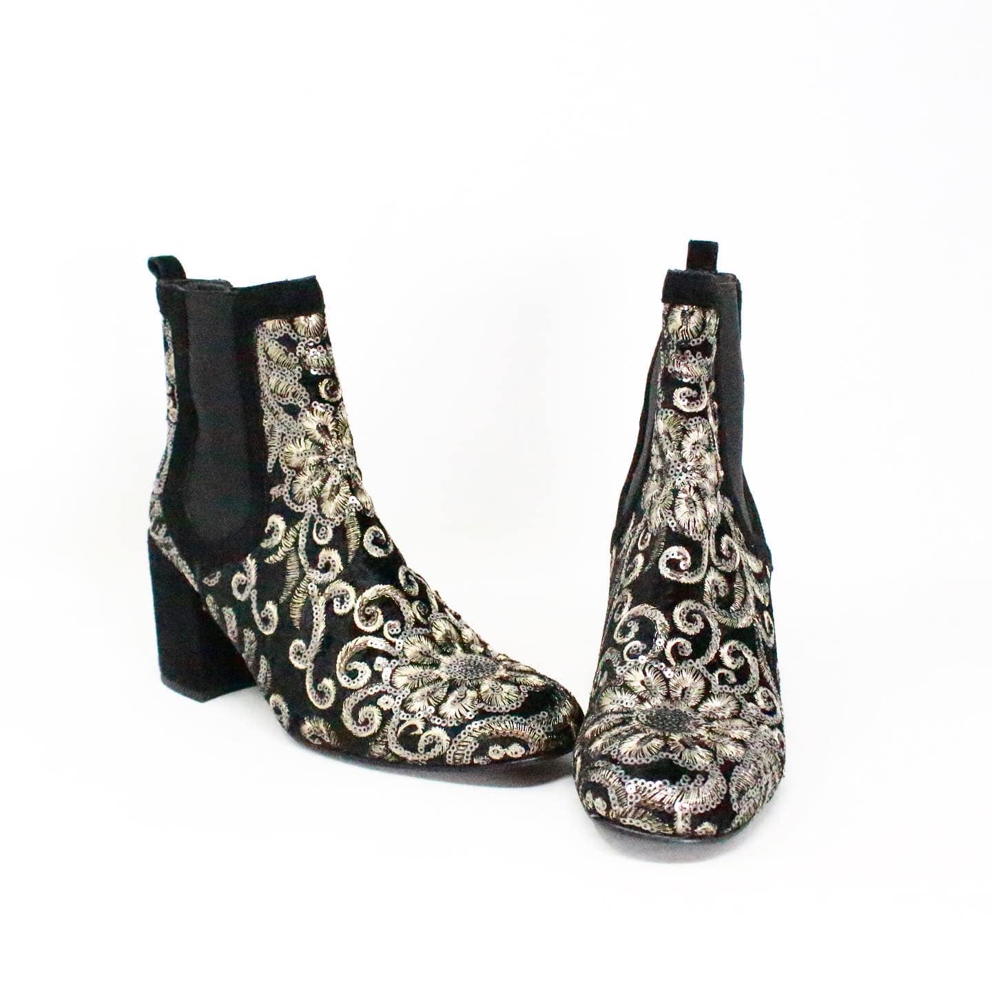 Stewart Weitzman Suede Floral Boots Size 6.5 item 40485 1