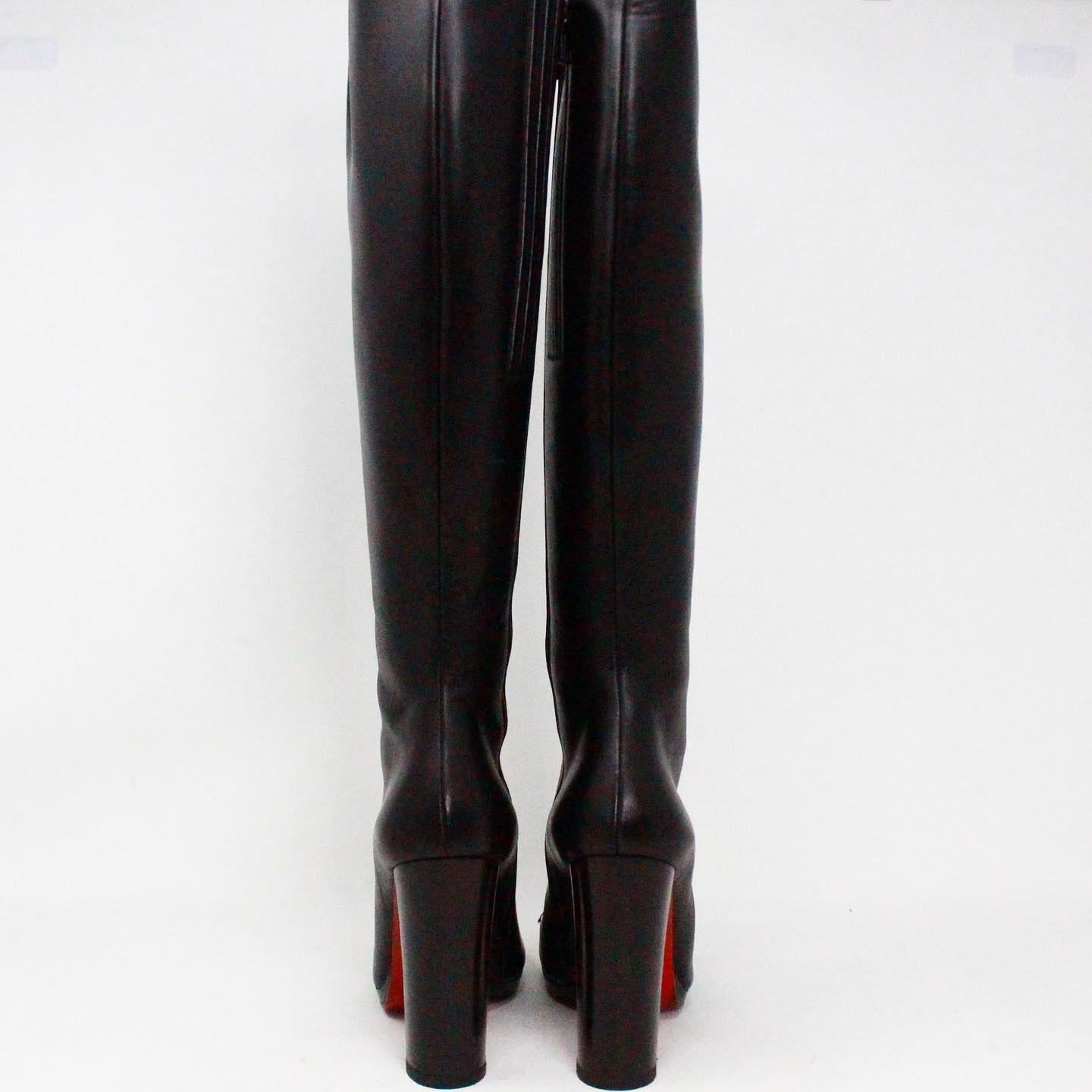 CHRISTIAN LOUBOUTIN Leather Boots in Black (37.5) - More Than You Can  Imagine