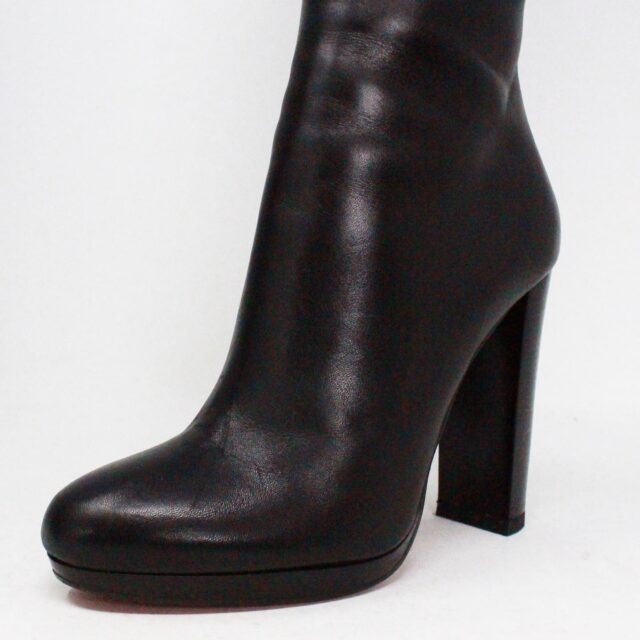 CHRISTIAN LOUBOUTIN Black Leather High Boots US 7 EU 37 item 40945 4