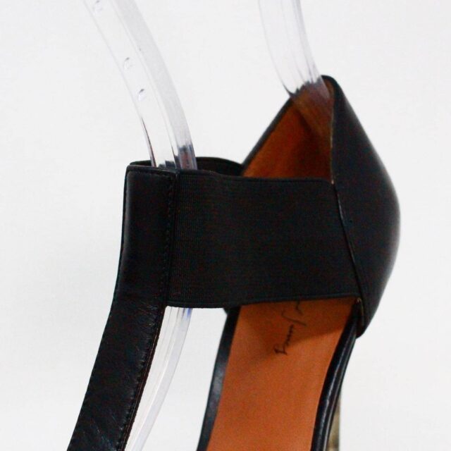 ELIZABETH JAMES Black Leather T Strap Heels US 7.5 EU 37.5 item 40824 6