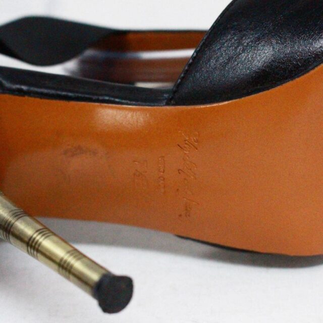 ELIZABETH JAMES Black Leather T Strap Heels US 7.5 EU 37.5 item 40824 8