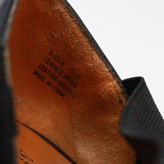 ELIZABETH JAMES Black Leather T Strap Heels US 7.5 EU 37.5 item 40824 9