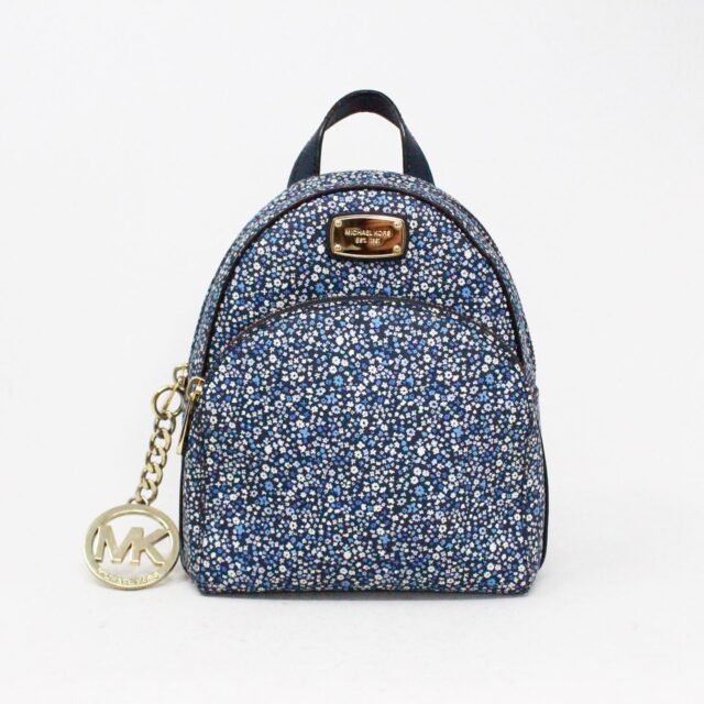 MICHAEL KORS Blue Floral Mini Leather Backpack item 40986 1