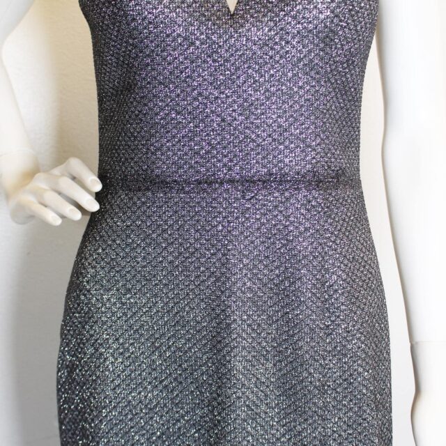 BICICI COTY 41364 Grey Glitter Plunge Formal Dress Size S 3